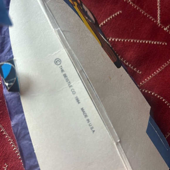 Vintage RARE Pilgrim couple fan out art tissue centerpiece with turkey, 1984 - Picture 11 of 14